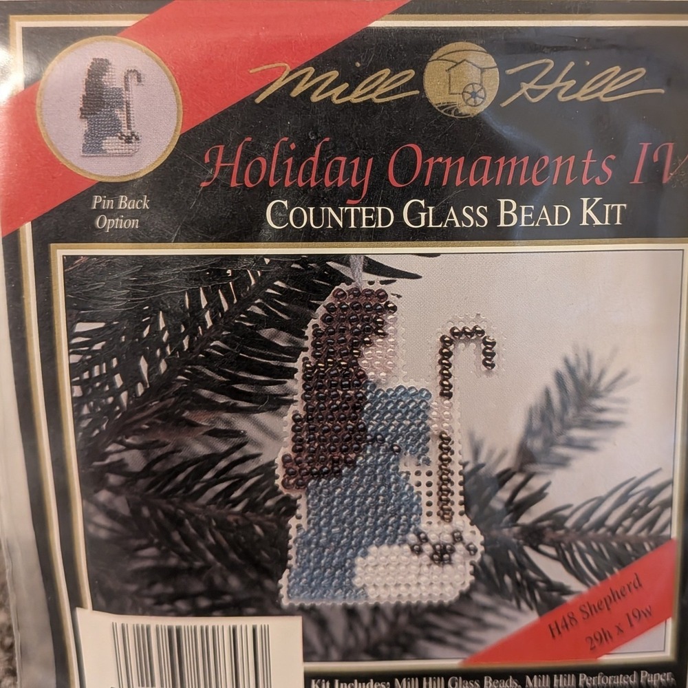 Mill Hill Holiday Ornaments IV Shepherd H48 Counted Glass Bead Kit Christmas DIY